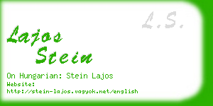 lajos stein business card